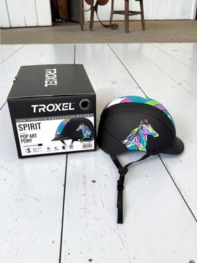 Trowel Spirit Pop Art Pony Equestrian Horse Riding Helmet with Box Size Small